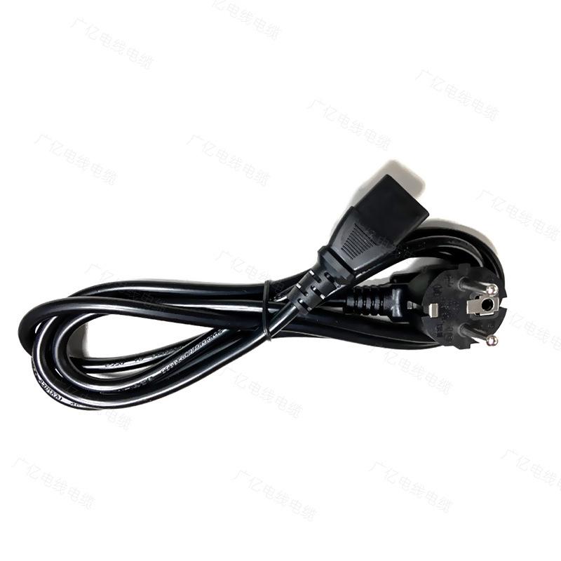 16A Schuko Power Cord, Three-Pin German Standard, for Desktop Computers - 3-Core, 0.75/1/1.5mm²