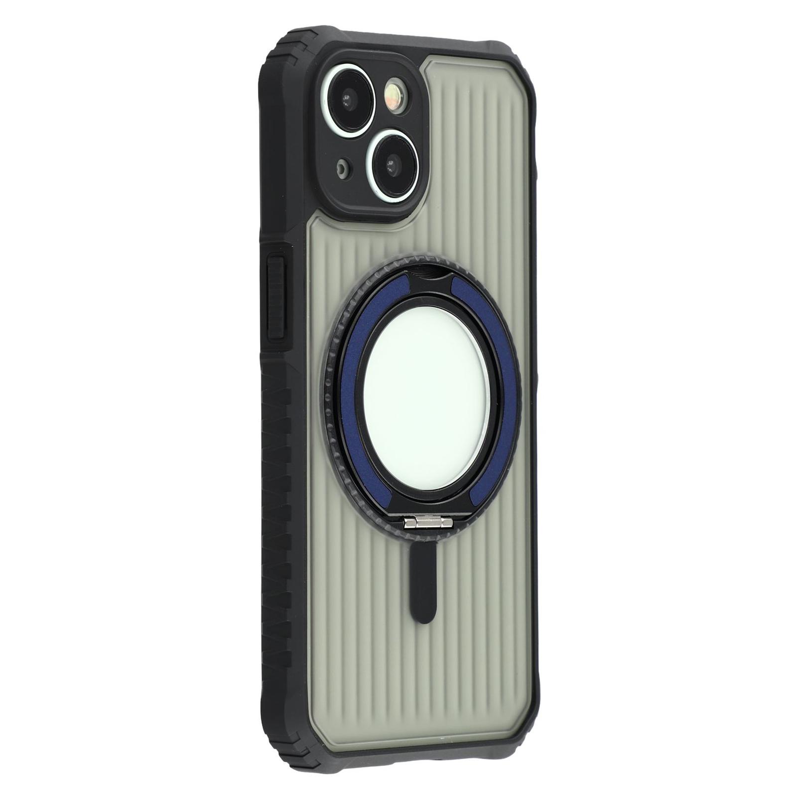 

Магнитный чехол для iPhone 15 с подставкой Задняя крышка для телефона из ПК+ТПУ Sapphire