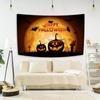 Happy Halloween Decorative Tapestry Bat Pumpkin Print Wall Hanging Carpet Party Background Fabric Home Room Decoration