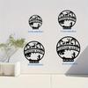 Customizable Hunting Scene Metal Wall Art Deer Silhouettes Classic Style Durable Iron Craft