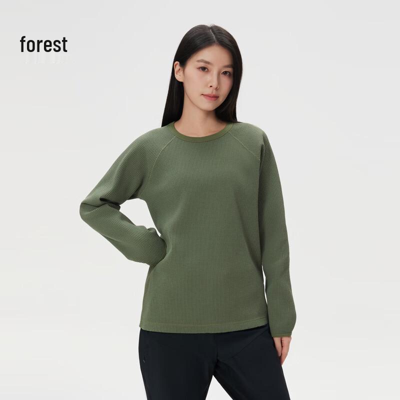 KOLON SPORT Unisex Waffle Knit Quick-Dry Crewneck Top