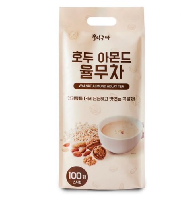 Honey Sweet Potato Walnut Almond Yulmu Tea 100 Sticks Korean Traditional Grain Tea 1 box