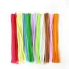 100pcs Plush Tinsel Stem DIY Strips Twist Bar Educational Toys Plush Wired Twist Sticks  Handcraft