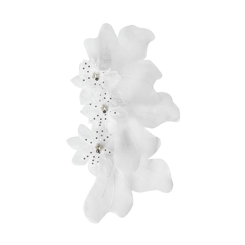 Handmade Rhinestone Decorative Organza Sewing Supplies Patch Applique Fashion Accessories Sequin Stereoscopic 2 Colors