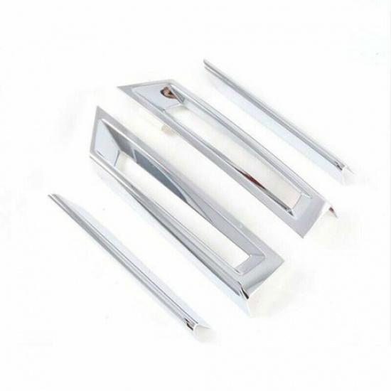 Chrome 4X Front Fog Lamp Light Frame Cover Trim For Honda CR-V CRV -