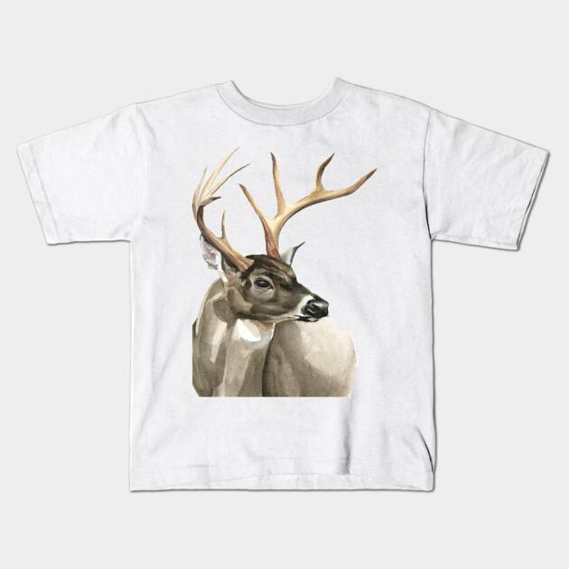 Boys Girls Soft Cotton Graphic Tees Deer Breathable Daily School Wear Kids T-Shirts