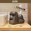 Sac Taske Moai Statue Tissue Case, Fun Item, Moai Tissue Holder, Funny Gift (Dark Gray)