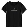 Kortärmad T-shirt i ren bomull med prästkragedekoration för kvinnor - Åldersminskande lös passform topp för mammor