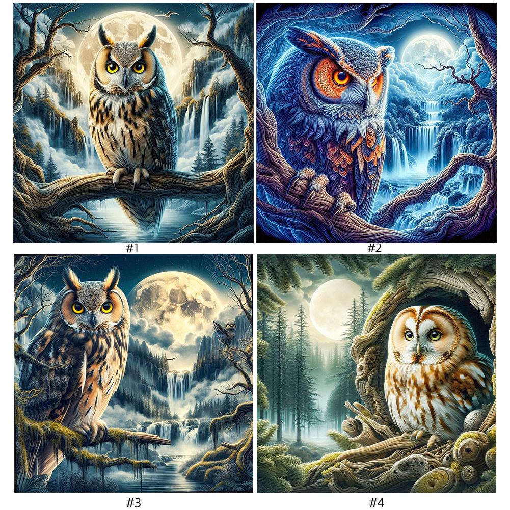 

5D-Diamantgemälde Zum Selbermachen Squaretischer Bohrer Eulen-Set Heimdekoration ZQA5545