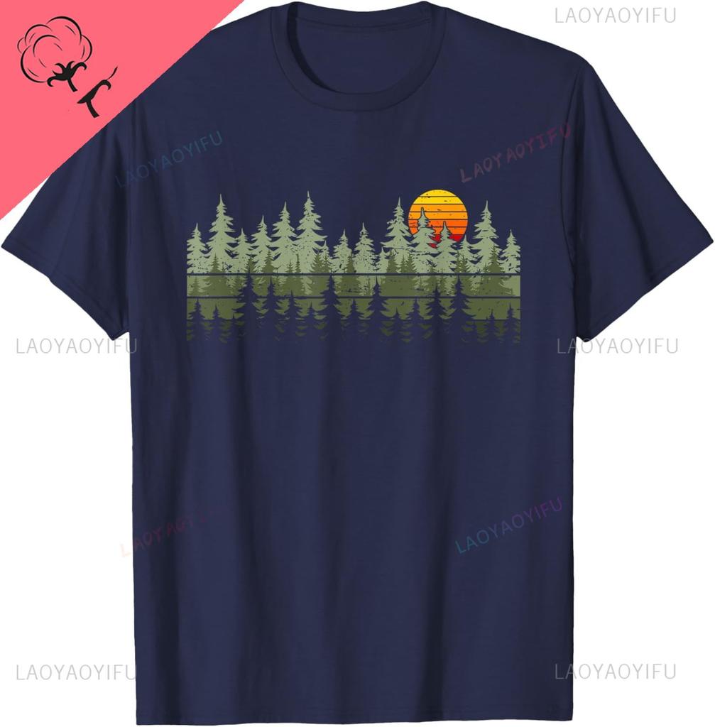 Trees Wildlife Nature Vintage Forest TShirt Unisex Summer Streetwear Tops Kawayi Y2k Harajuku Vintage Clothes