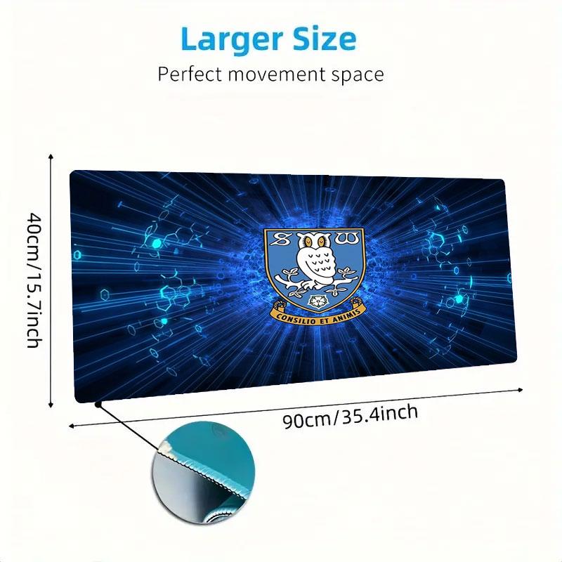 Sheffield Wednesday Logo Large Size Mouse Pad Large Gaming Table Cushion Non-slip Laptop Tablet Big Mousepad XXL Mat Mini PC Playmat With Lock edge