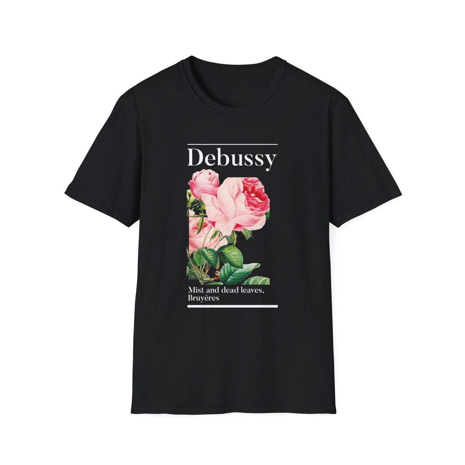 Debussy Floral Band T-shirt: Classical Music Tee S