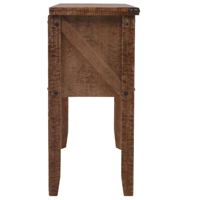 VidaXL Table console Bois massif de sapin 131 x 35,5 x 75 cm Marron