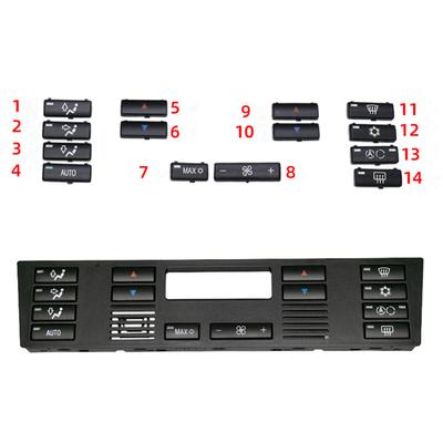 14Pcs A/C Control Panel Switch Button Cover For 1999-2006 BMW X5 E53 64116915812