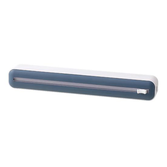 Plastic Wrap Dispenser with Slide Cutter Adjustable 2-In-1 Food Cling Wrap Film Roll Holder Cutting Tools Kitchen Gadgets