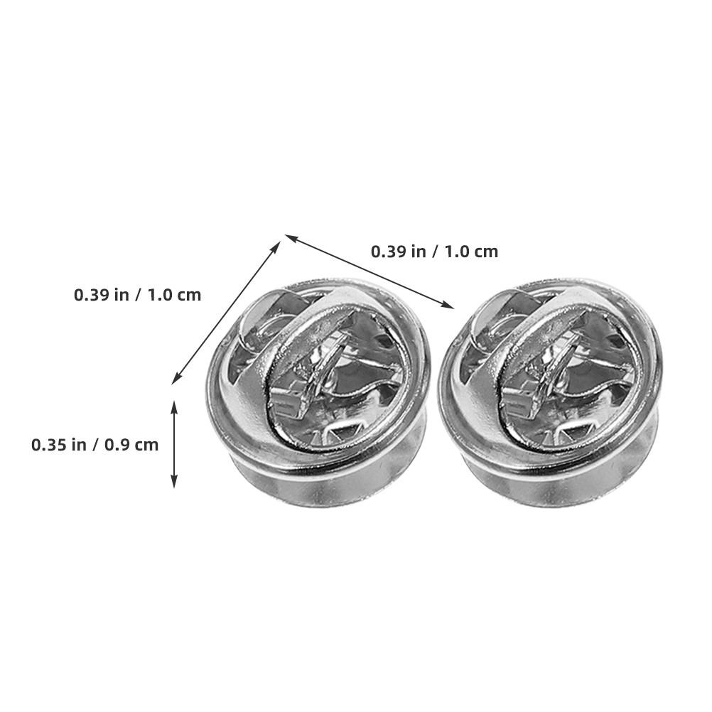 

50Sets Iron Clutch Pin Backs for Enamel Pins Lapel Pins Tie Tacks Brooches Jewelry Making DIY Crafts Locking Butterfly Pin серебряный