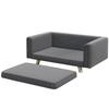 Elevated Dog Sofa Bed, with Cushion, for Medium and Small Dogs, Grey