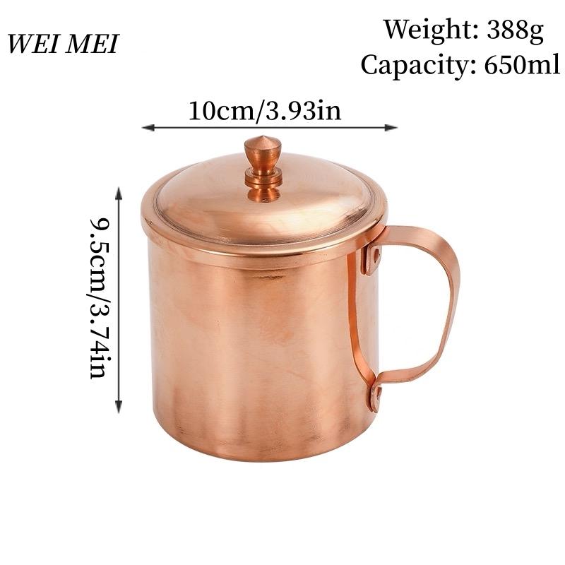 Pure Copper Coffee Mug,Outdoors Straight