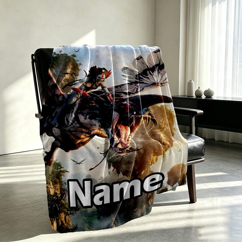 Custom Name Personalized Avatar Print Blanket, Home Decor, Bedroom, Sofa, Camping, Couch, Gifts for Birthday Christmas