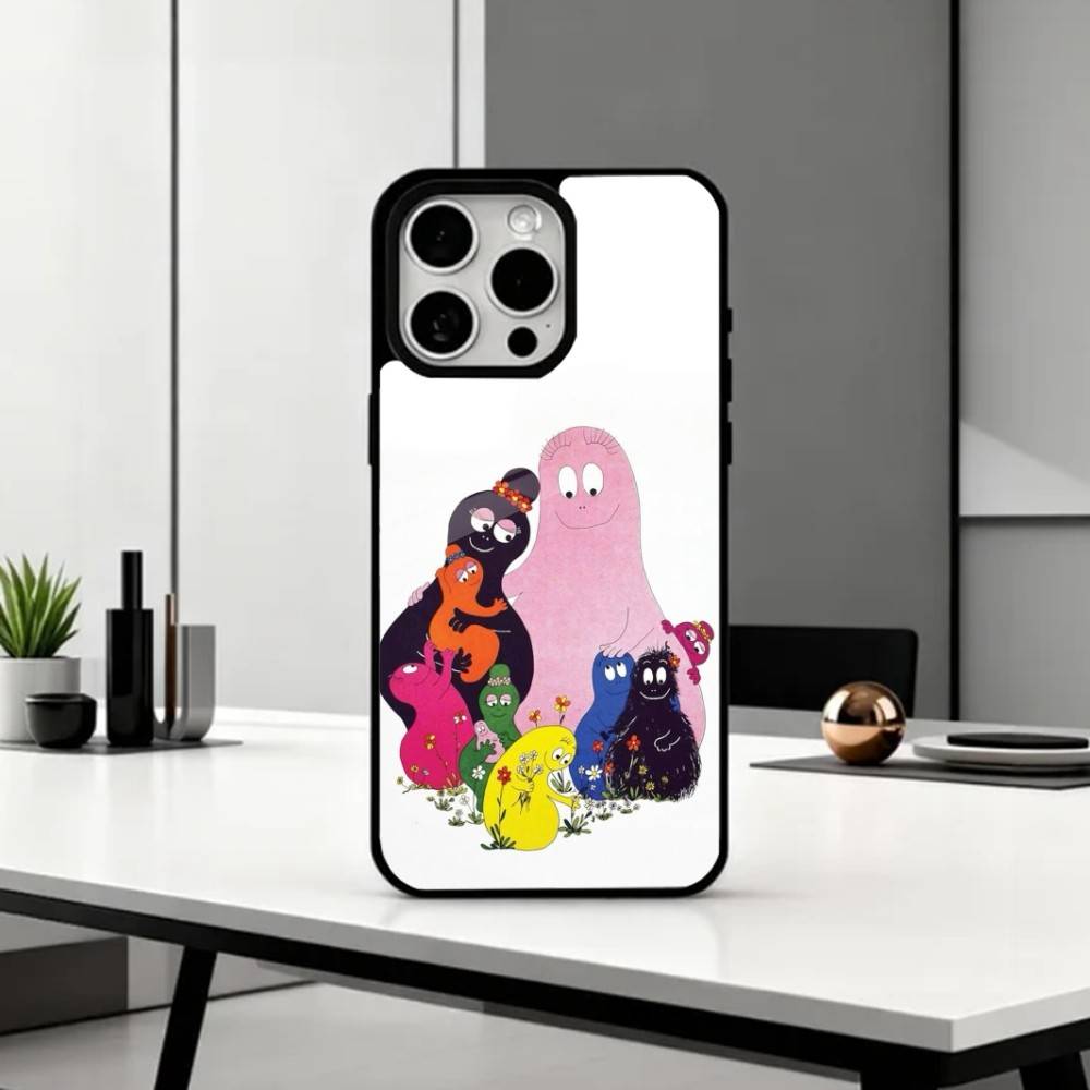 

T-Tiny Cute B-BarbapapaS Phone Case For iPhone17,16,15,14,13,12,11 Plus,Pro Max Magnetic For Magsafe Wireless Charging iPhone15