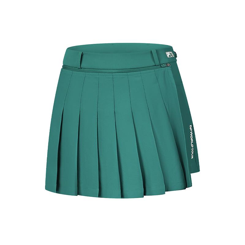 

New FILA Golf Series SS24 Casual Short Skirts Women s Dark Iron Green A11W425325FGN 160/62A/S