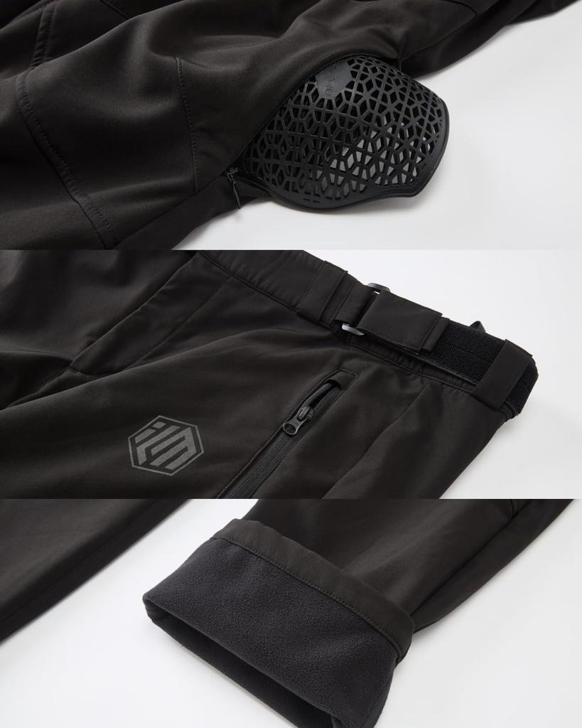 ILM Motorcycle Winter CE Waterproof and Outdoor Wear Men's P03-S Autumn/Winter Pants, Overpants, Fleece-Lined, Certified, Windproof,