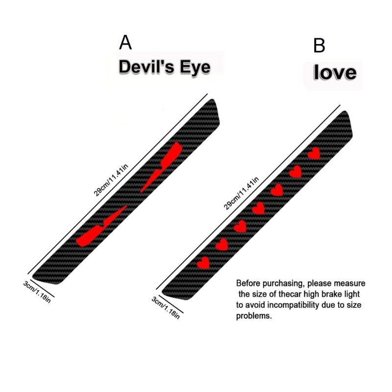 Precisions Cut Rear Lamp Decal Carbon FiberSun Protection Adhesion Car Decal Upgrades Brake Light Sticker