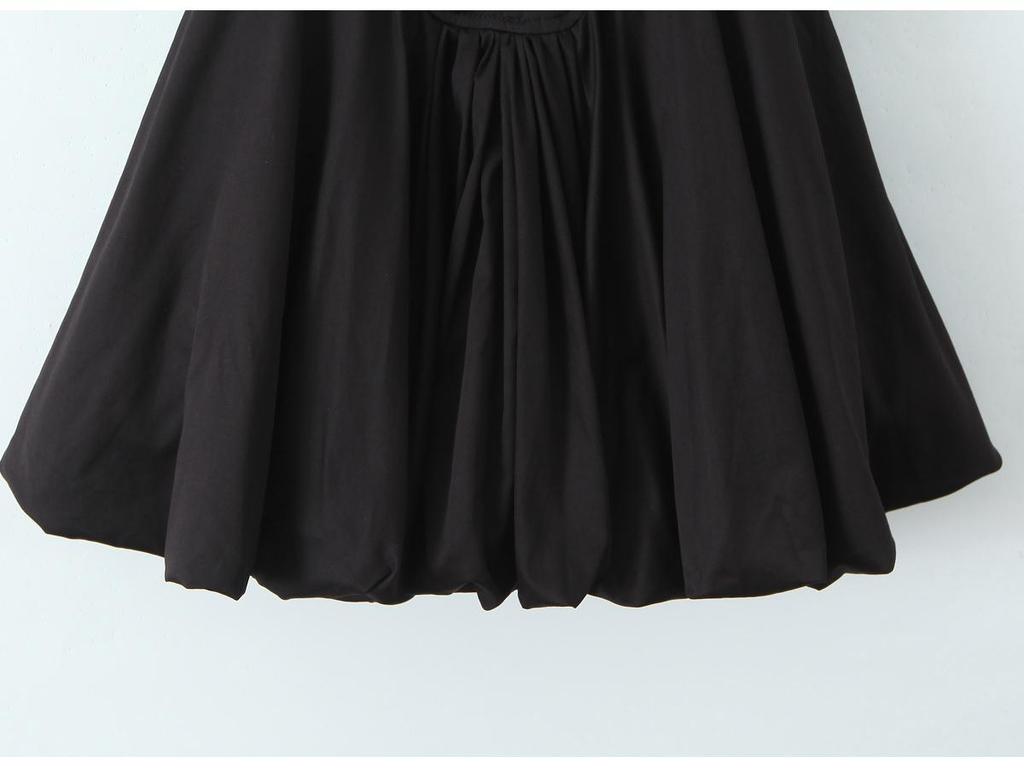 Autumn European & American Style Sleeveless Waist-Slimming Short Dress