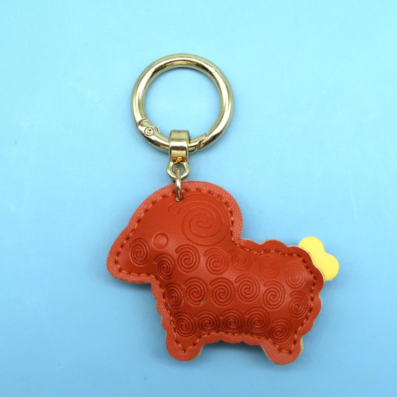 2027 Lunar New Year Goat Pendant Durable Pu Sheep Keychain Bag Decor Gift For Friends