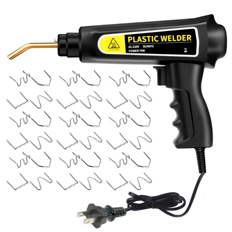 Plastic Repair Kit Welding Machine 70W Plastic Welder Hot Stapler for Most Plastic Repair Soldering Kit with Hot Staple