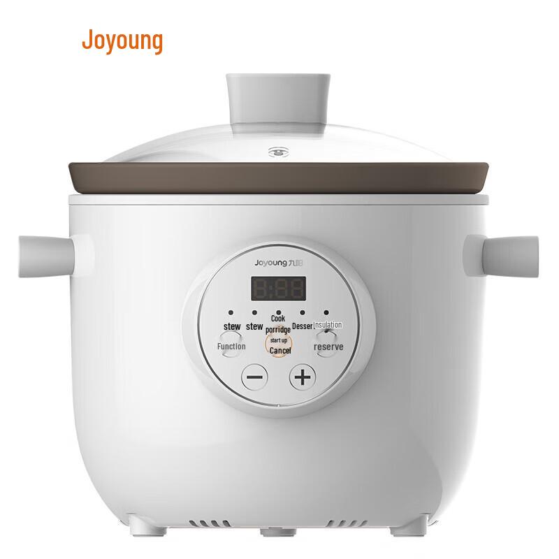 Joyoung 1.5L Smart White Ceramic Electric Stew Pot CN plug (adapter included)