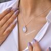 Moonstone necklace, moonstone teardrop Necklace , Genuine moonstone Boho necklace  , crystal necklace for mother's day , gift for her
