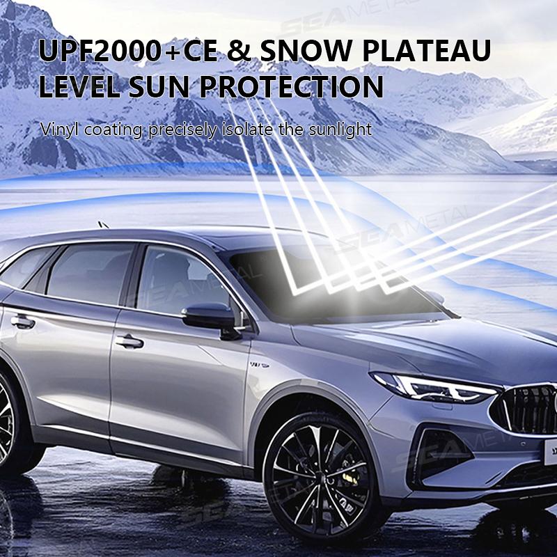 SEAMETAL Car Windshield Sunshade Cover Foldable Car Front Window Sun Shade 99.95% UV Block Protection UPF2000+ Car Curtain CoverWindshield Sunshades