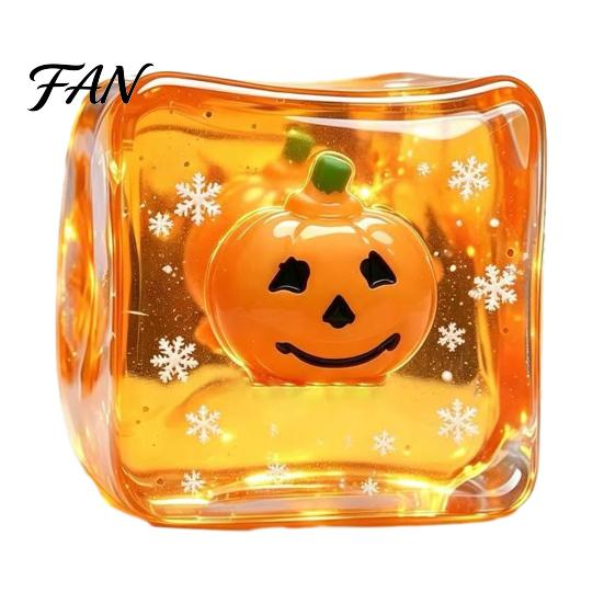 Stress Relief Squeeze Toy Halloween Ghost Cube Toy, Pumpkin Bat with Sensory Snowflake, Hand Relaxation for Party Favors Portable Ball
