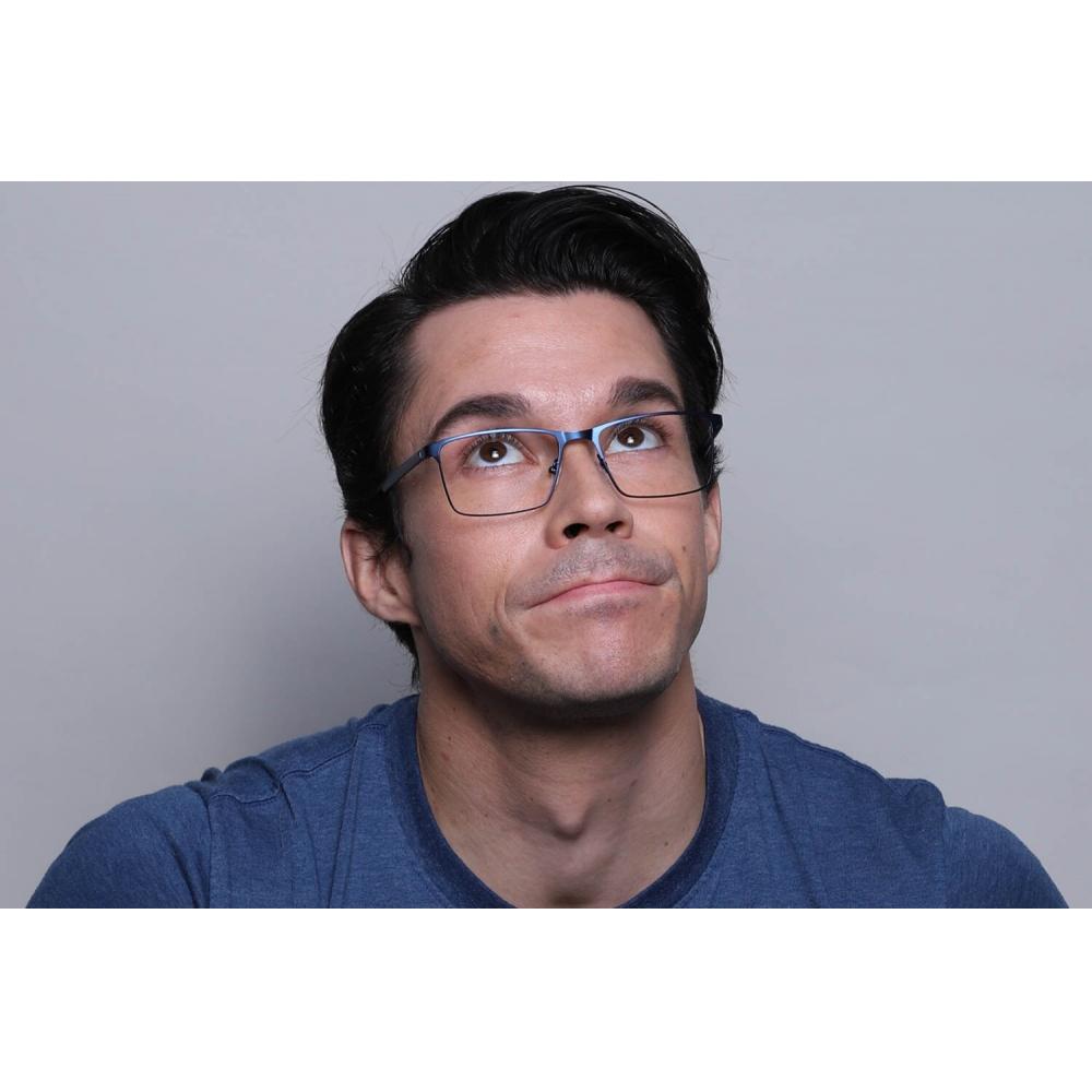 Full Rim Rectangle Blue Smartbuy Collection Dallas 997a Fashion Unisex Eyeglasses