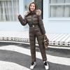 1PC Women Winter Jumpsuit Snow Snowboarding Ski Suit Hooded Fur Coat Snowsuit Women Outdoor Jacket Windproof Skisuit