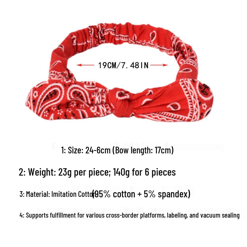 Cross-Border Elastic Rabbit Ear Knot Headband: Women's Yoga, Fitness, and Sports Hair Accessory
