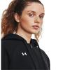 Under Armour UA Rival Fleece FZ Hoodie Black White SM