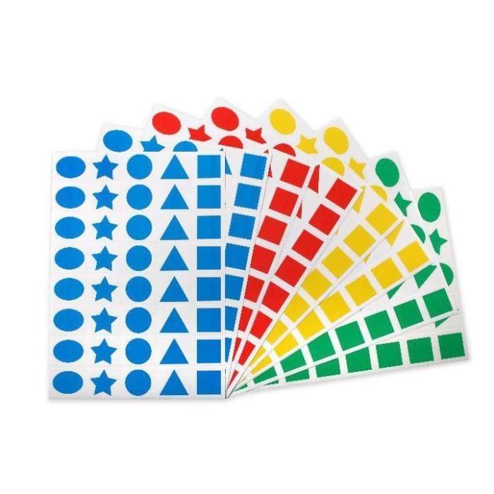 Pochette de gommettes - AGIPA - 320 gommettes - Assorties - Adhésif permanent - 10 feuilles