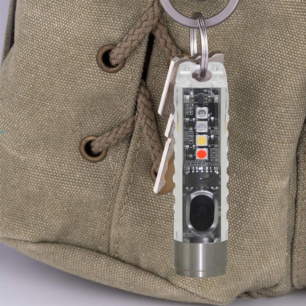 Portable Type-C interface Waterproof and Anti-drop Keychain Flashlight