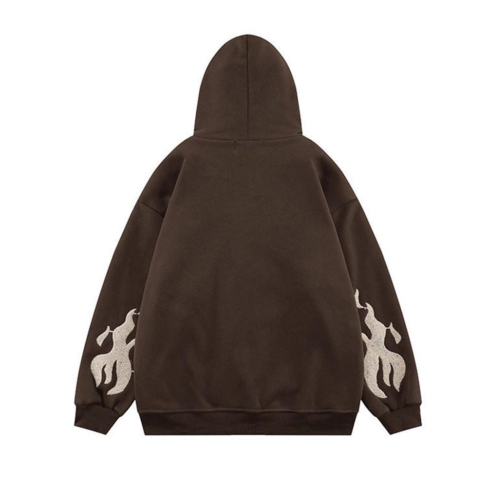 Užsegamas medvilninis džemperis vyrams Žvaigždės Graphic Hoodies Y2k Striukė Mada Estetinis megztinis Y2k Gothic Clothes