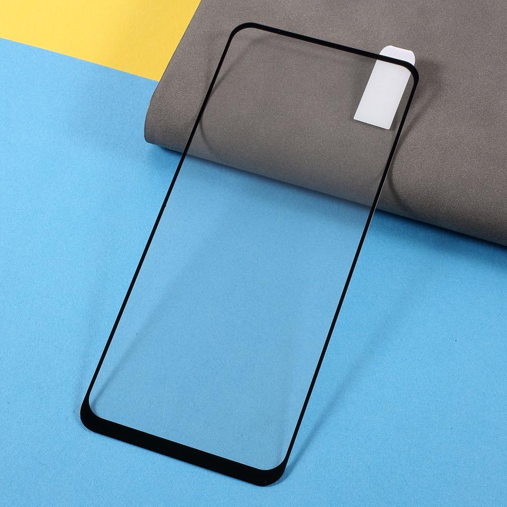Full Coverage Anti-Scratch Silk Print Tempered Glass Full Glue Screen Protector Film for Oppo A74 5G