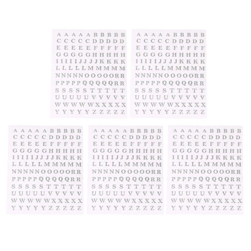 5Sheets Letters Metal Stickers Resin Mold Fillers Jewelry Making Material Epoxy Filling Materials Epoxy Resin Supplies
