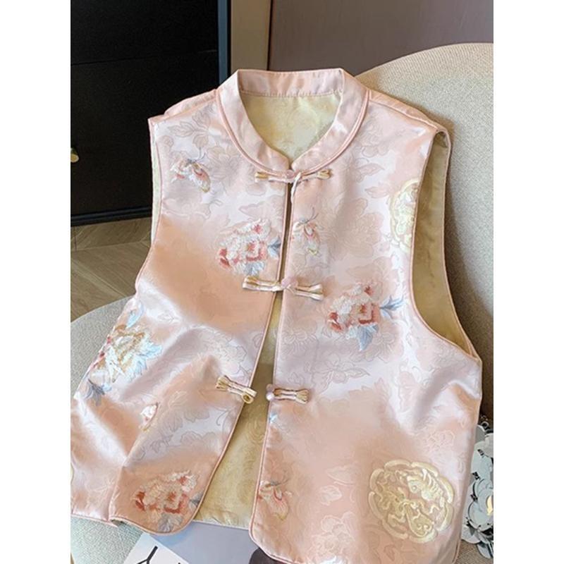 Jacquard embroidered vest women's spring and autumn 2025 new spring improved vest vest vest vest vest