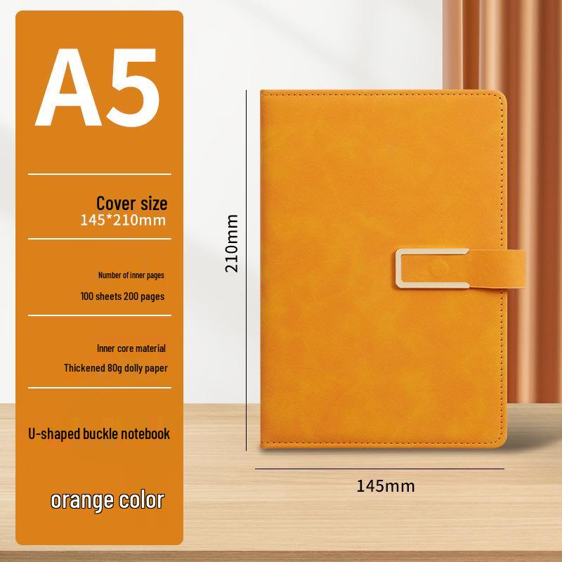 Business A5 Notebook Gift Set with U-shaped Buckle Hardcover - Customizable LOGO for Students and Offices