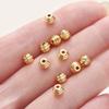 10 Stück/Los 4*5mm 14/18K Goldfarben Beschichtete Gestreifte Perlen Für Handgemachten DIY Armband Halskette Schmuckherstellung Zubehör
