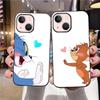 B-72 Cat and Mouse  Black Case for Redmi 10A 10C 12C 13C 9A 9C 9T A3X Note 10 9 9S 10S iPhone 11 12 13 14 15 16 X XS Pro Max Mini 7 8 Plus XR