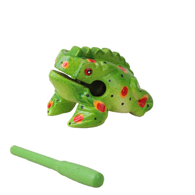 1Pc Colored Thailand Frog Wood Hand-Carved Ornament Toad Creative Vocal Toy Solid Wood Toad Craft Musical Instrument Home Office