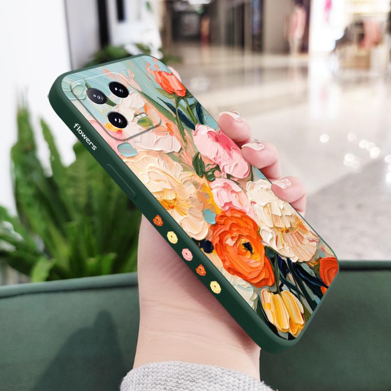 

Fresh Flowers Phone Case For Xiaomi Mi 15 14 13 13T 12 12X 12T 12S 11 11T 10 10T 9 9T Pro Lite Liquid Silicone Cover Mi 9T(9T Pro)