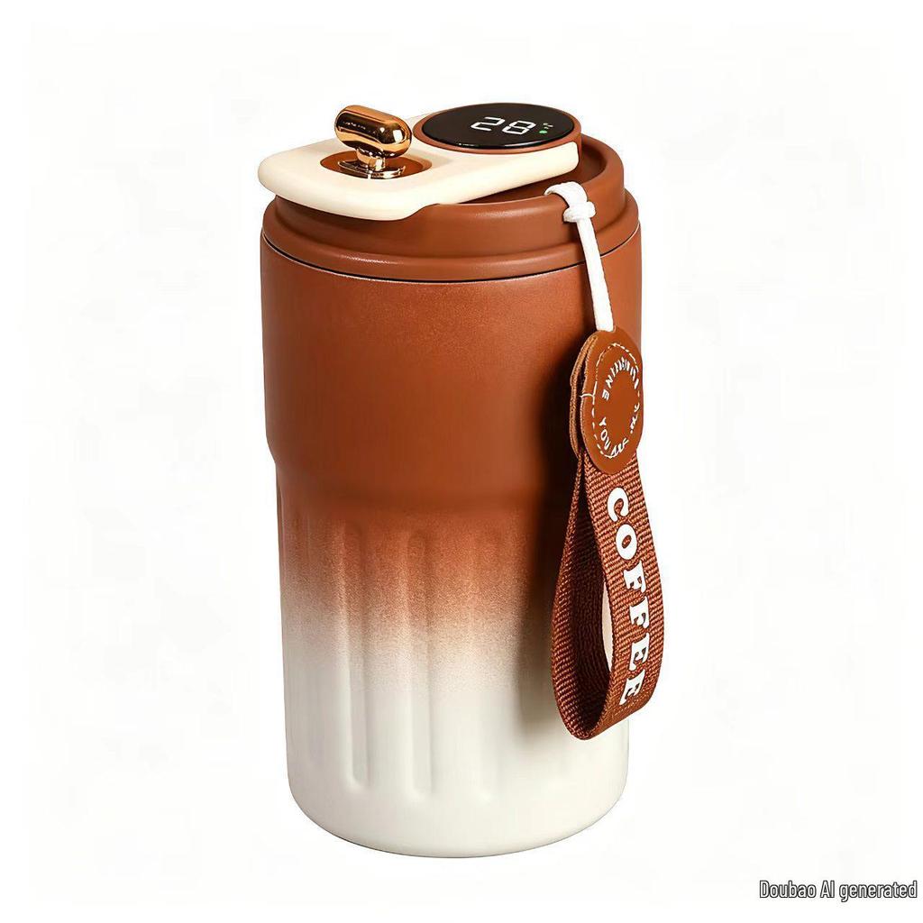 316 Stainless Steel Smart Display Insulated Coffee Mug, Large Capacity with Custom Logo